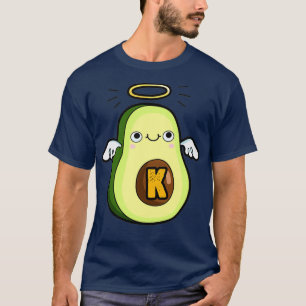 Camiseta Letra alfabética k cúte aguacate sagrado guacamole