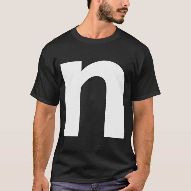 Camiseta Letra alfabética N pequeño grupo de correspondenci (Anverso)