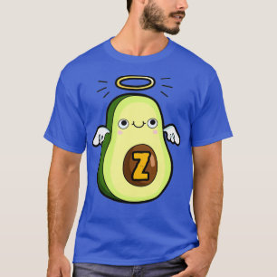 Camiseta Letra alfabética z cuta aguacate sagrado de guacam