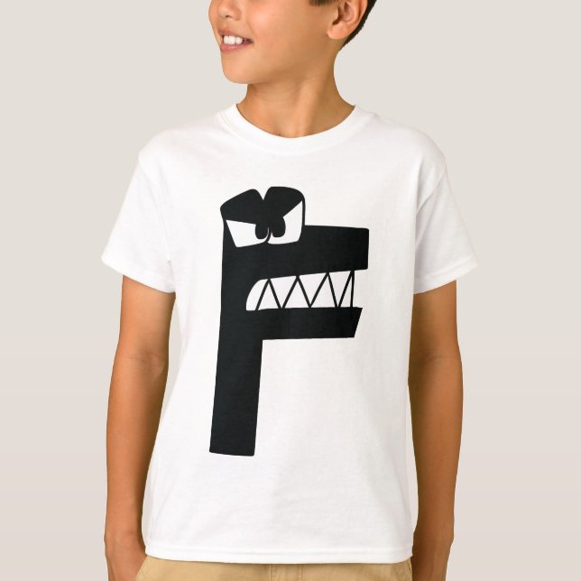 Camiseta Letra alphabet T-Shirt F (Anverso)