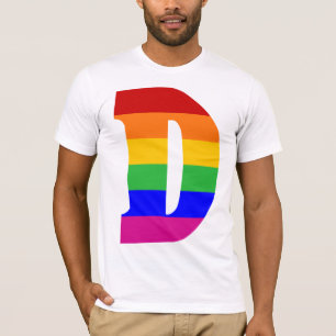 Camiseta Letra arco iris D