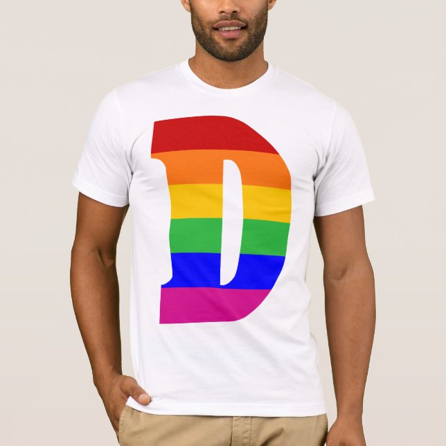 Camiseta Letra arco iris D (Anverso)