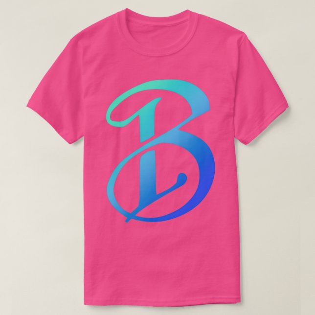 Camiseta Letra azul graffiti B 1 (Diseño del anverso)