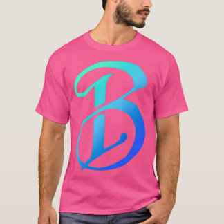 Camiseta Letra azul graffiti B 1