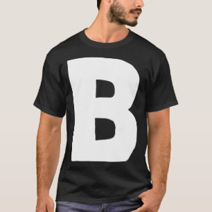 Camiseta Letra B grande y en negrita blanco