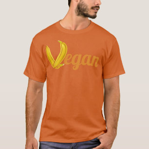 Camiseta Letra banana que forma la letra V del vegano