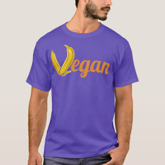 Camiseta Letra banana que forma la letra V del vegano