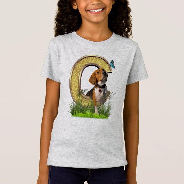Camiseta Letra beagle-capital-cumpleaños C (Anverso)