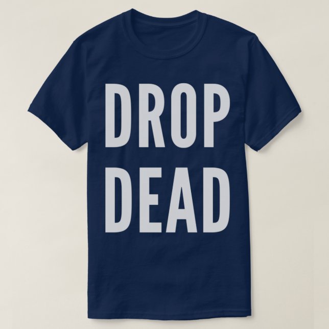 Camiseta Letra blanca muerta de caída (Diseño del anverso)