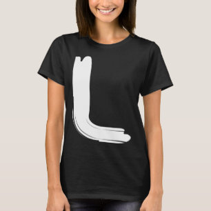 Camiseta Letra blanca negrita creativa L marcador de alfabe