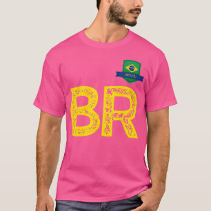 Camiseta Letra brasileña de bandera humana B y letra R Bras