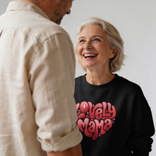 Camiseta Letra Burbuja Roja Mama Linda