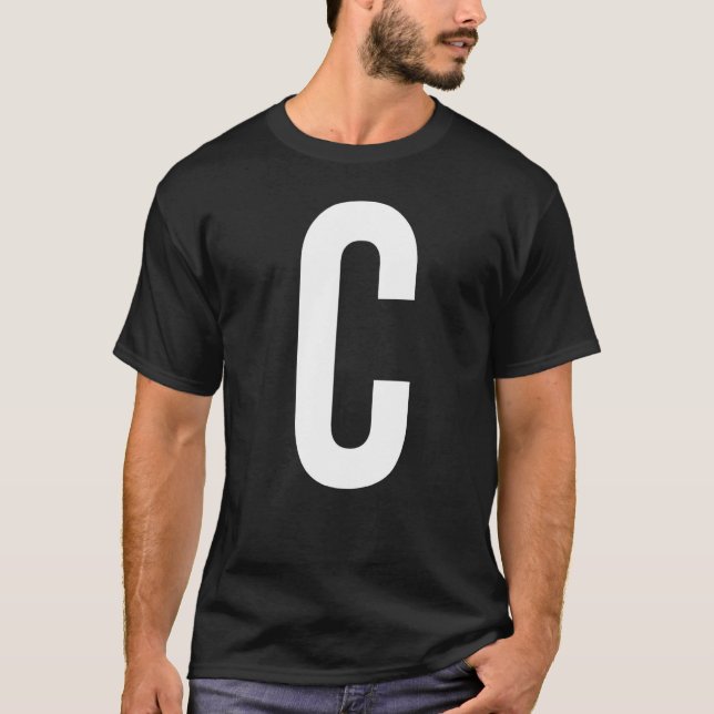 CAMISETA LETRA C ALPHABET MONOGRAM INICIAL (Anverso)