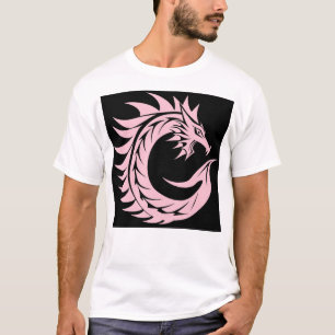 Camiseta Letra C de estilo dragón, alfabeto de dragón, mono