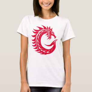 Camiseta Letra C de estilo dragón, alfabeto de dragón, mono
