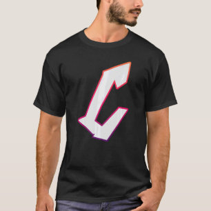Camiseta Letra C Graffiti Street Letra C Typografía alfa