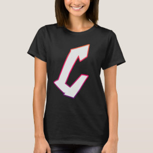 Camiseta Letra C Grafiti Calle Letra C Tipografía Alfa