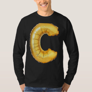 Camiseta Letra C mayúscula Camuflaje alfabético inicial