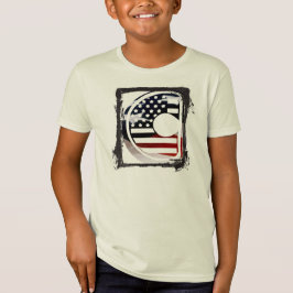 Camiseta Letra C Monograma inicial USA