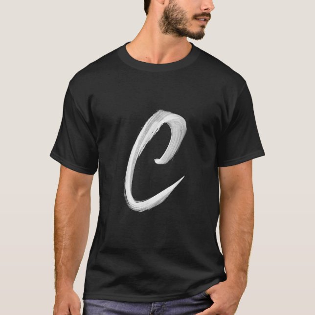 Camiseta Letra C Nombre Inicial Monograma Letra mayúscula T (Anverso)