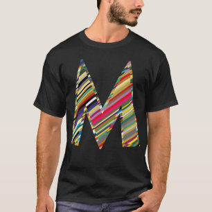 Camiseta Letra CAPITAL M multicolor,