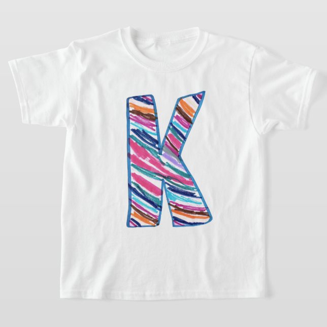 Camiseta Letra colorida K como en Kay (Distribución)