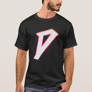 Camiseta Letra D Graffiti Street Letra D Typography Alpha