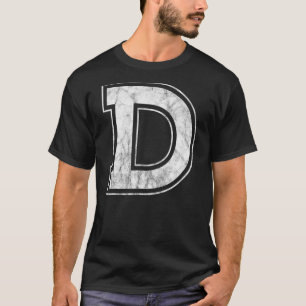 Camiseta Letra D mayúscula Monograma inicial