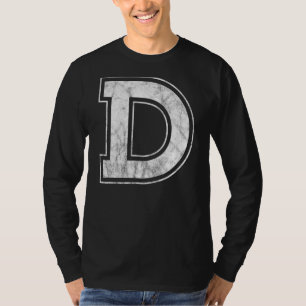 Camiseta Letra D mayúscula Monograma inicial