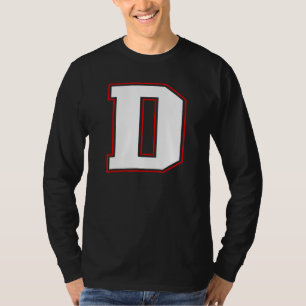 Camiseta Letra D Monograma D Inicial D Mayúscula Alfabeto