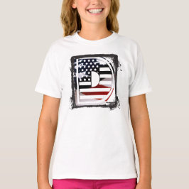 Camiseta Letra D Monograma inicial USA