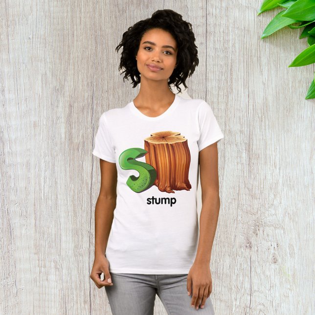 Camiseta Letra de alfabeto stube S Arbol divertido Stube Ar (Subido por el creador)