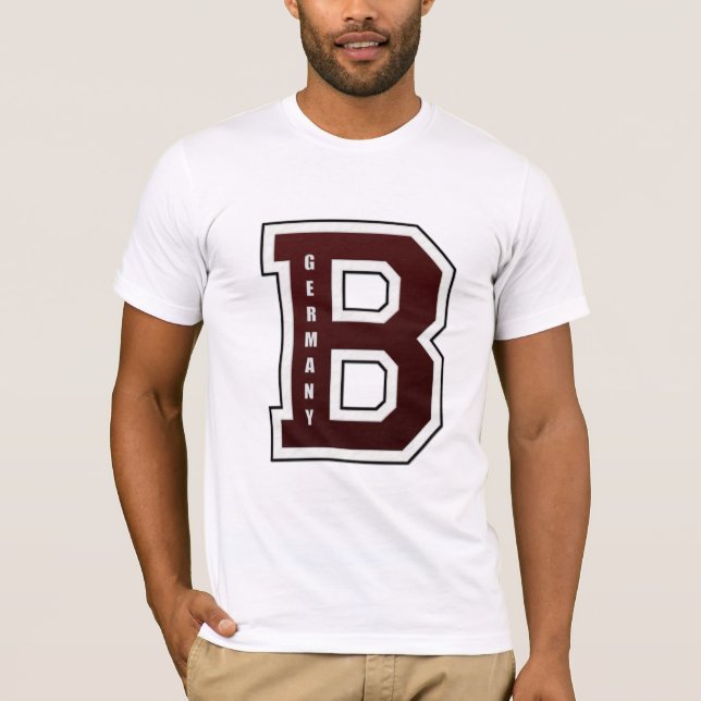 Camiseta Letra de equipo universitario americana de la High (Anverso)