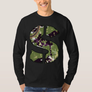 Camiseta Letra de estilo militar de S