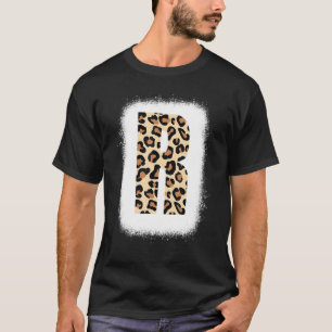 Camiseta Letra de impresión Cheetah R Letra inicial R Leopa