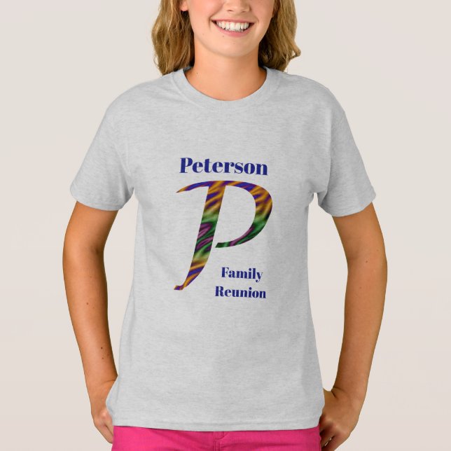 Camiseta Letra de Keepsake para Reunión Familiar P Monogram (Anverso)