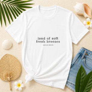 Camiseta Letra de la canción de las Islas Caimán Land Soft