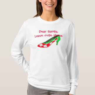 Camiseta Letra de los zapatos del navidad a Papá Noel