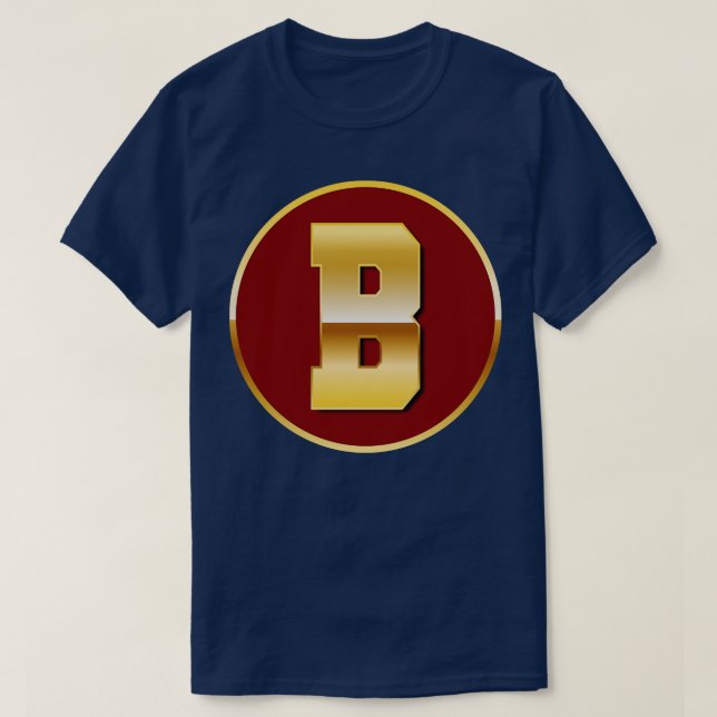 Camiseta Letra de oro B (Diseño del anverso)