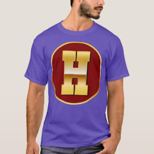 Camiseta Letra de oro H