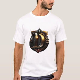 Camiseta Letra de oro vintage "D"