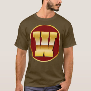 Camiseta Letra de oro W