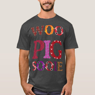 Camiseta LETRA de tejido de Cerdo Woo