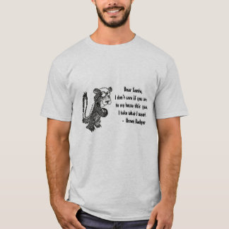 Camiseta Letra del tejón de miel a Papá Noel