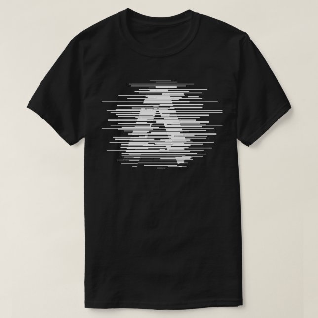 Camiseta Letra distorsionada a diseño (Diseño del anverso)