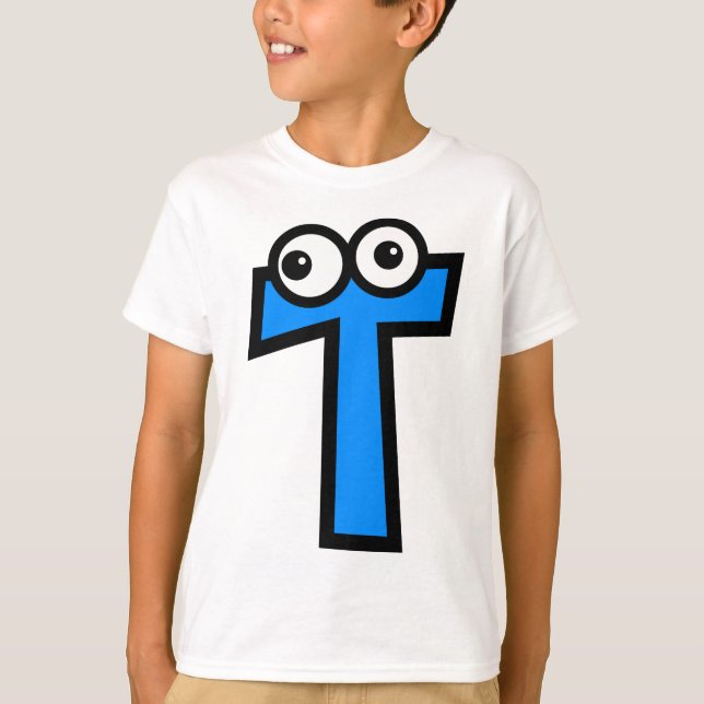 Camiseta Letra divertida T del monograma (Anverso)