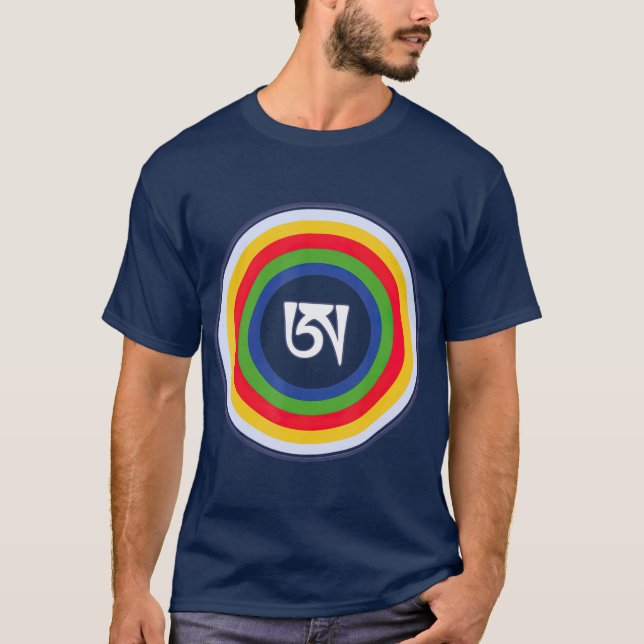 Camiseta Letra dzogchen a símbolo budismo tibetano (Anverso)