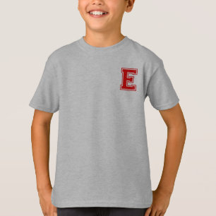 Camiseta Letra E - Nombre inicial Monograma alfabeto