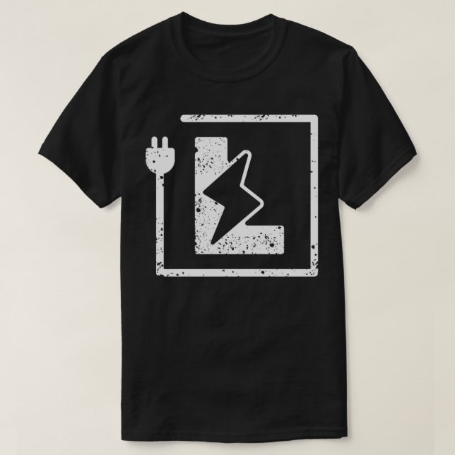 Camiseta Letra eléctrica L Engi eléctrico o eléctrico (Diseño del anverso)