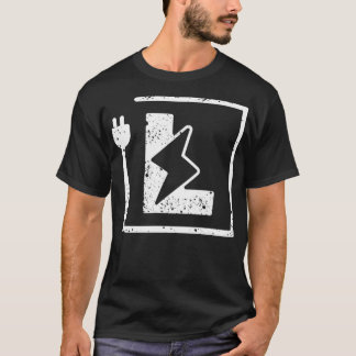 Camiseta Letra eléctrica L Engi eléctrico o eléctrico
